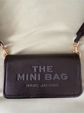 Marc Jacobs Black Pebbled Leather Mini Crossbody